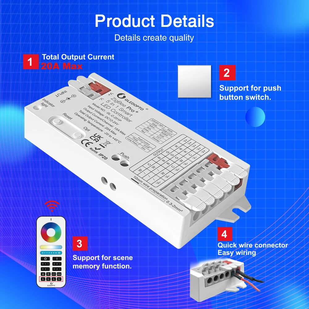 GLEDOPTO ZigBee 3.0 Pro+ 3 in  - Zigbee Coordinator Stick recension och pris